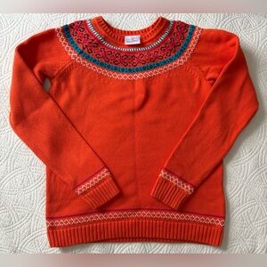 Hanna Andersson Fair Isle Sweater Cotton Size 12/ Hanna size 160